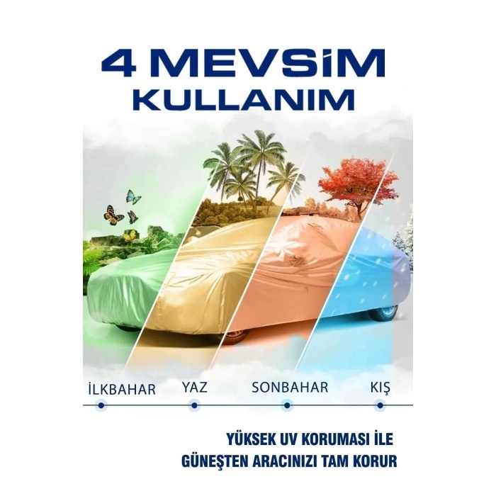 Sedan Araçlara Uyumlu Premium Kalite Oto Araba Brandası - Örtüsü SD4