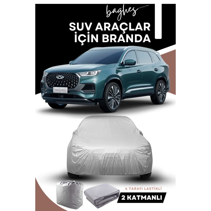 SUV Araçlara Uyumlu Premium Kalite Oto Araba Brandası - Örtüsü JP3