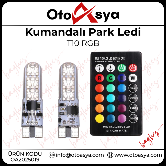 T10 RGB Kumandalı Park Ledi