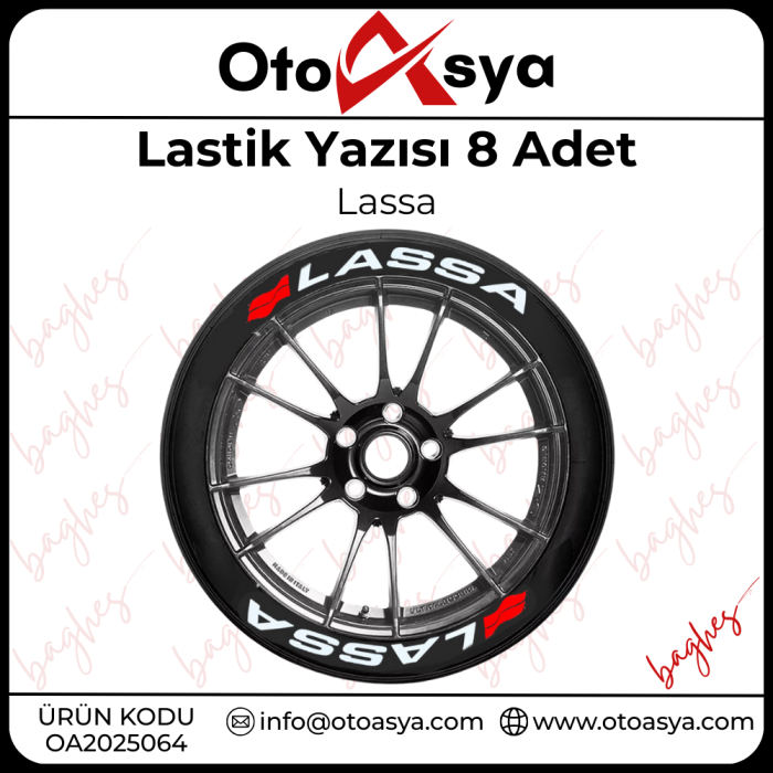 Lastik Yazısı 8 Adet Lassa