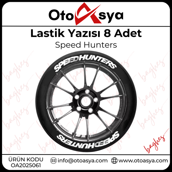 Lastik Yazısı 8 Adet Speed Hunters