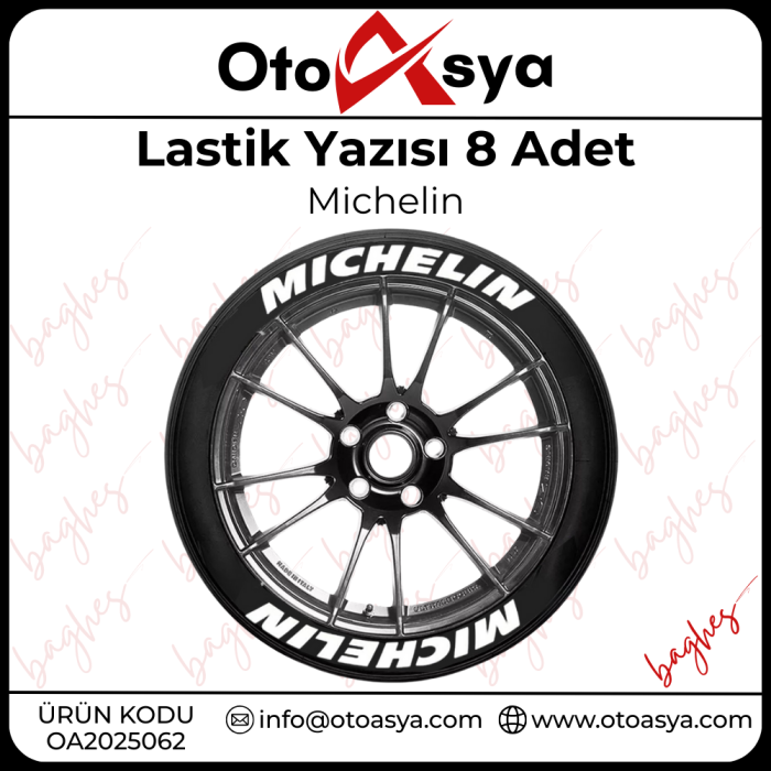 Lastik Yazısı 8 Adet Michelin