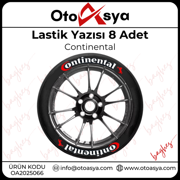Lastik Yazısı 8 Adet Continental