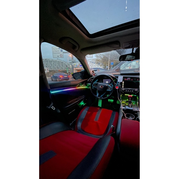 64 Renk RGB Araç İç Ambiyans Led Dekorasyon Ortam Işıkları