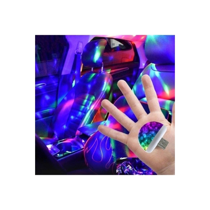 Genel Markalar Araç Içi Oto Araba Disko Topu Sese Duyarlı Led Usb Led Lamba Disko