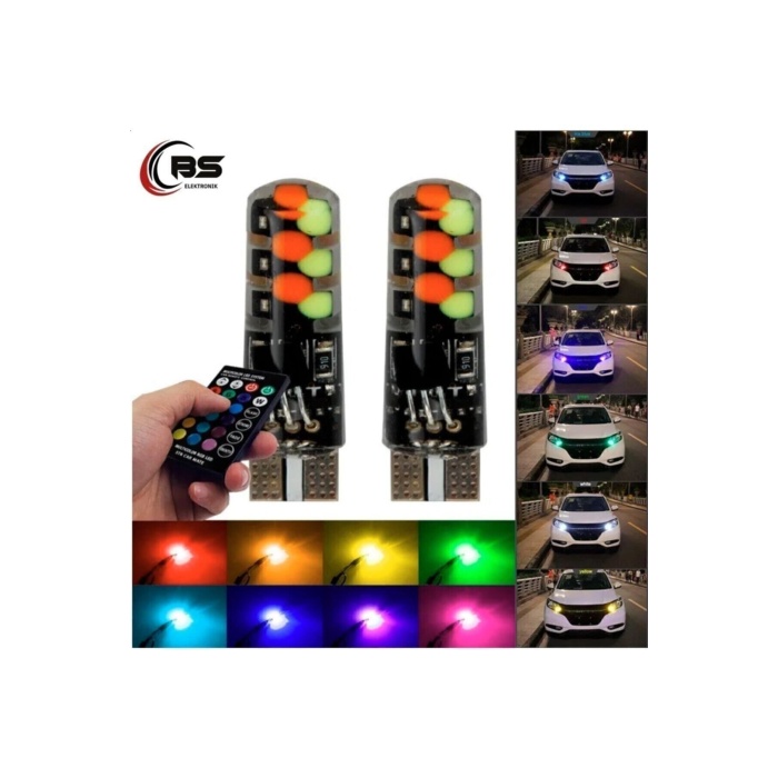 Tiger Marketing T10 Led Kumandalı 16 Renk Ve Seçeneği Ile Park Lambası Rgb Kumandalı