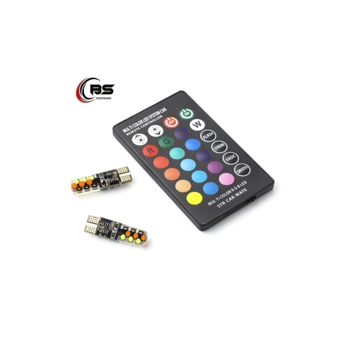 Tiger Marketing T10 Led Kumandalı 16 Renk Ve Seçeneği Ile Park Lambası Rgb Kumandalı