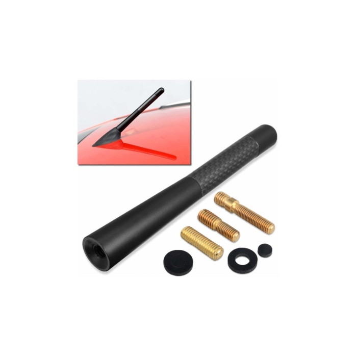 Ford Fiesta Uyumlu Karbon Desenli 10 cm Spor Oto Anteni