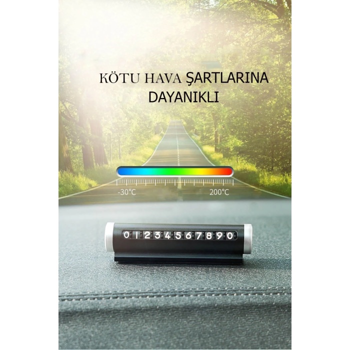 Metal Kasa Numara Çevirmeli Araç İçi Telefon Numaratör Park Numarası Parkmatik Araba Numaratör