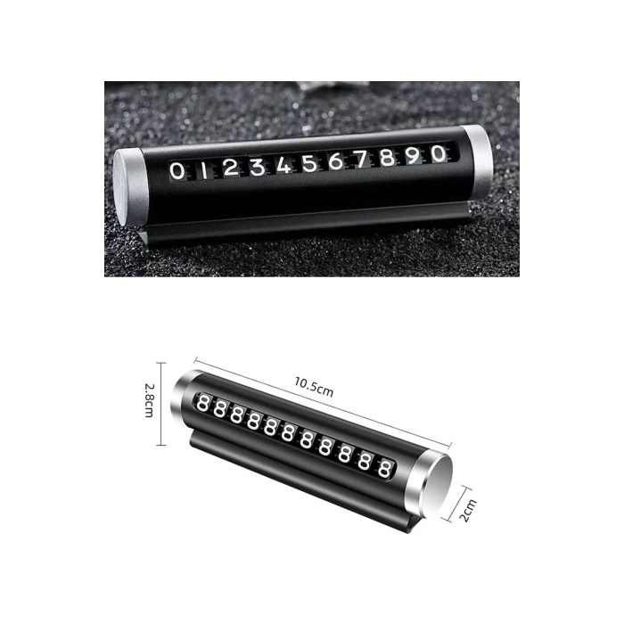 Metal Kasa Numara Çevirmeli Araç İçi Telefon Numaratör Park Numarası Parkmatik Araba Numaratör