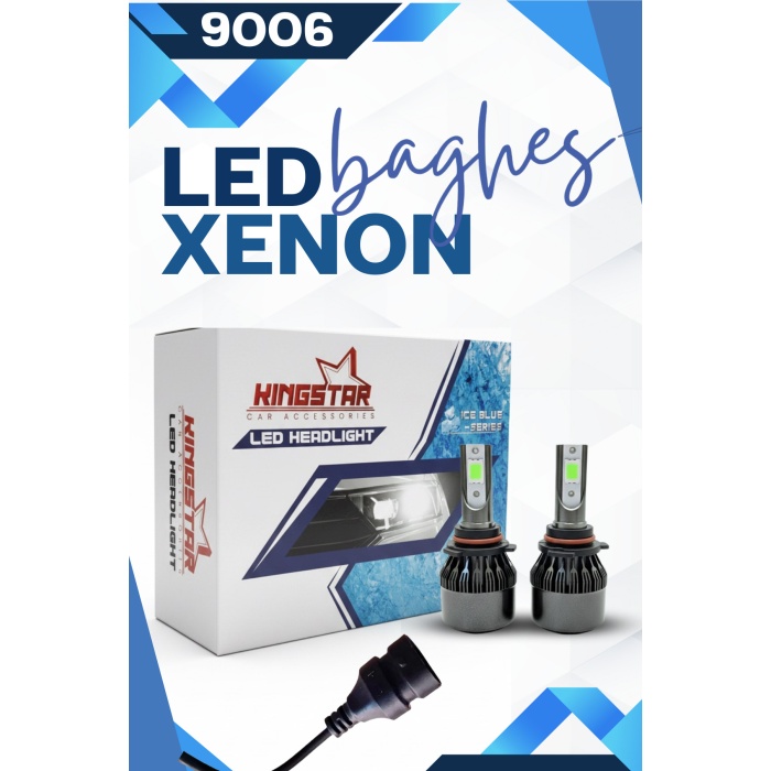 Şimşek Etkili LED Xenon Far Ampul Seti | Ice Blue Serisi Yüksek Işık Gücü