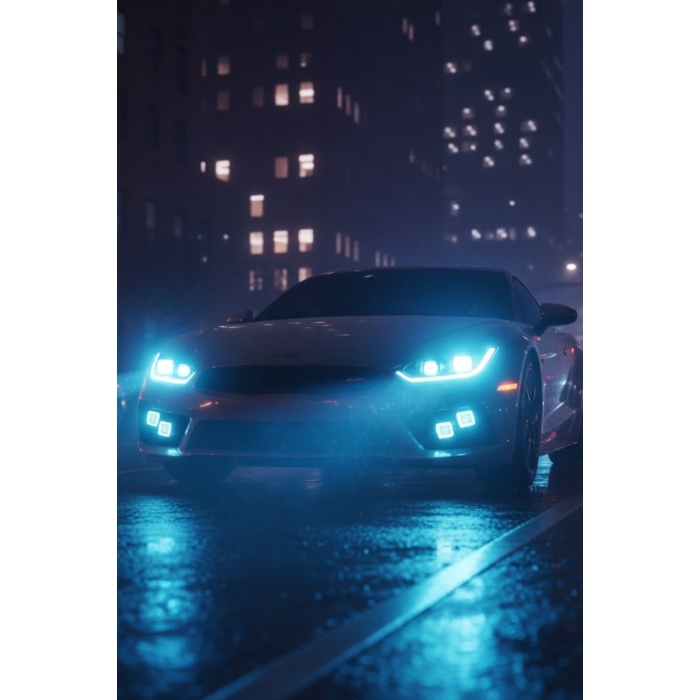 Şimşek Etkili LED Xenon Far Ampul Seti | Ice Blue Serisi Yüksek Işık Gücü