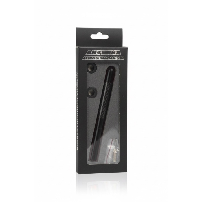 Siyah Universal Karbon Fiber Oto Radyo Anteni Çubuk Anten 12 Cm