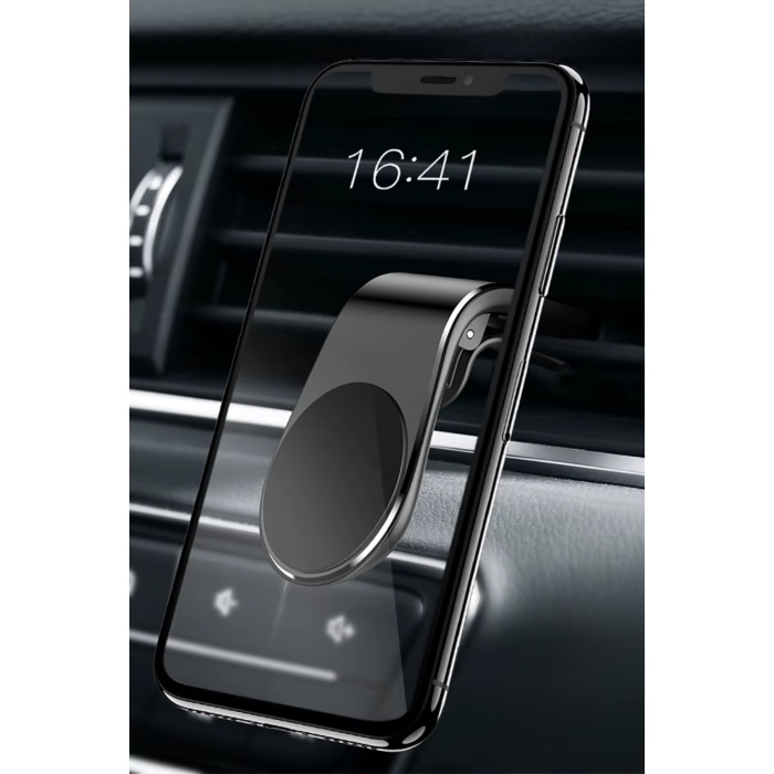 Manyetik Mıknatıslı Izgara Tipi Telefon Tutucu | Güçlü Mandallı Araç İçi Telefon Tutucu