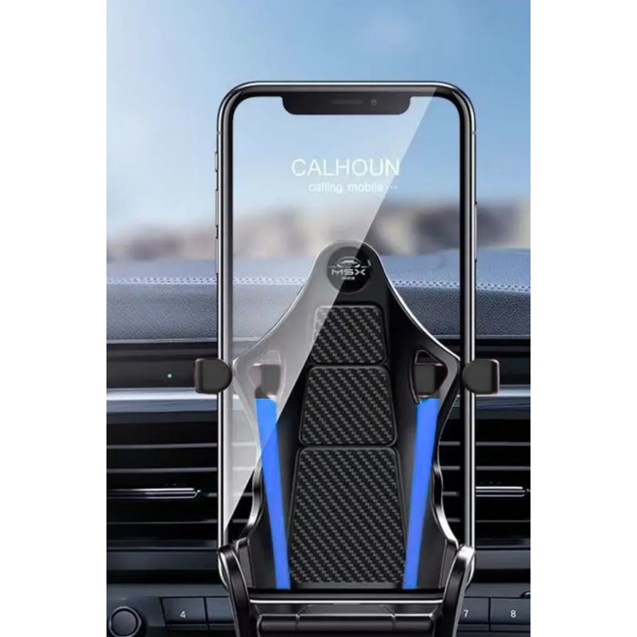 Profesyonel Yarış Koltuğu Tasarımlı Telefon Tutucu | Havalandırma Izgarasına Geçmeli Araç Tutucu
