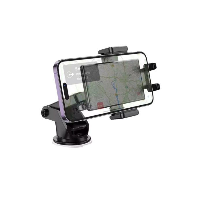 Oto Torpido Konsol Telefon Tutucu | 360 Derece Döner Ayarlı Otomatik Kilitli Vantuzlu