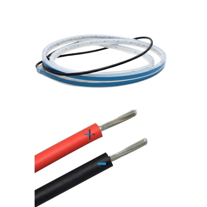 Kırmızı Mavi Flashlı Torpido Üstü LED Şerit | 12V Çift Renkli Dekoratif Araç İçi Aydınlatma