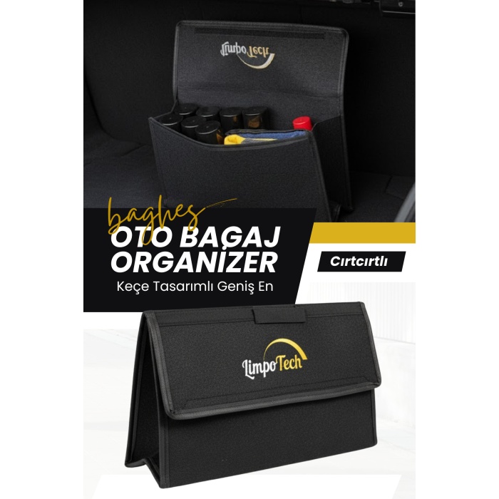 Bagaj Düzenleyici Çanta Organizer Toparlayıcı Keçe Bagaj Çantası Siyah