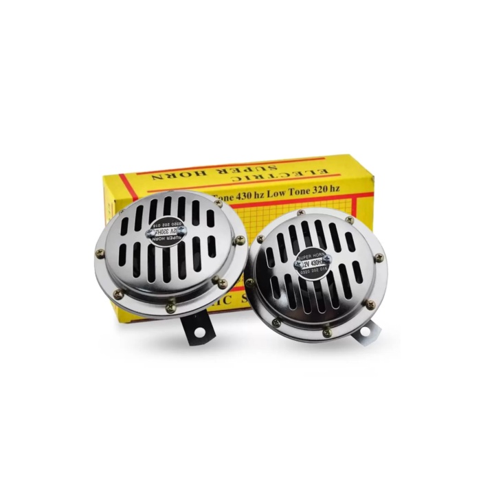 Süper Ton Korna 12V – Nikelajlı 2’li Set Yüksek Sesli Araç Korna Takımı