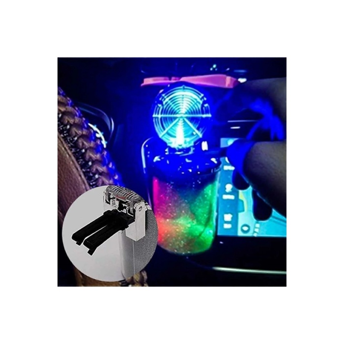 OTO KÜLLÜK RENKLİ IŞILTILI RGB ARAÇ İÇİ LED KÜLLÜK 7 IŞIKLI BLACKPİNK HAYRANI BADGİRL KÜLLÜĞÜ