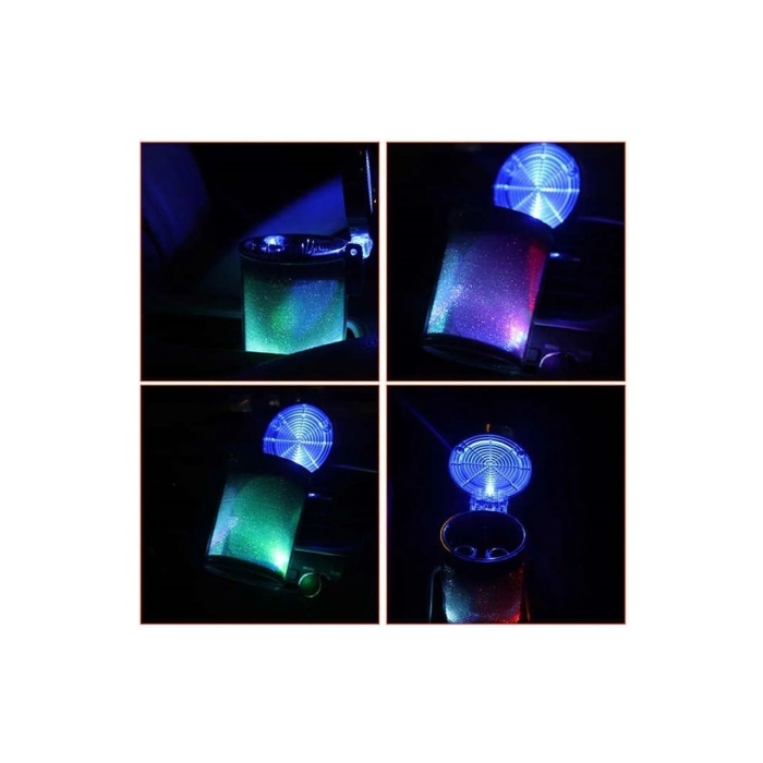 OTO KÜLLÜK RENKLİ IŞILTILI RGB ARAÇ İÇİ LED KÜLLÜK 7 IŞIKLI BLACKPİNK HAYRANI BADGİRL KÜLLÜĞÜ