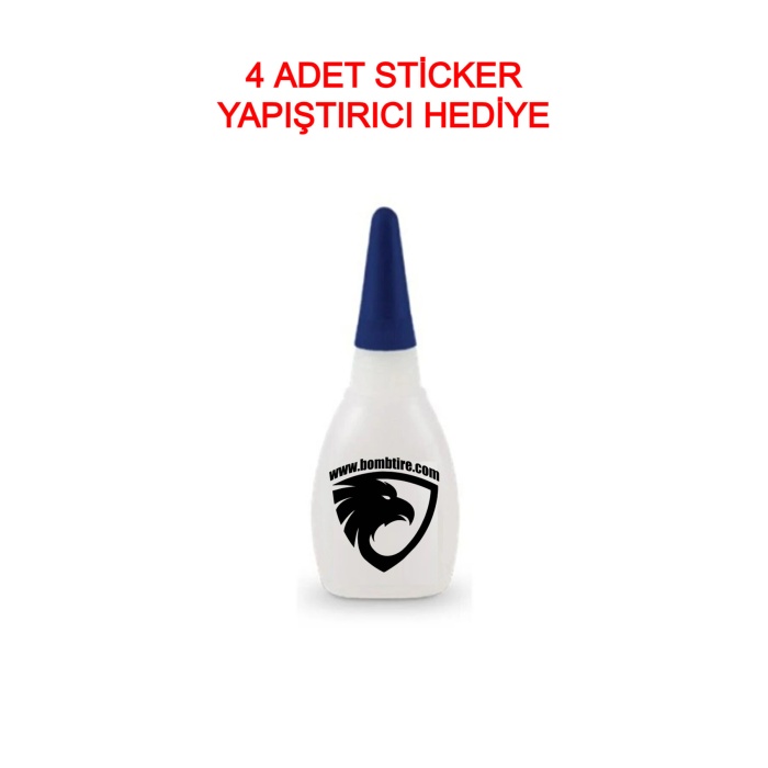 Motosiklet Ve Otomobil Lastik Yazısı Sticker Arma 4 Adet 2.5 Cm