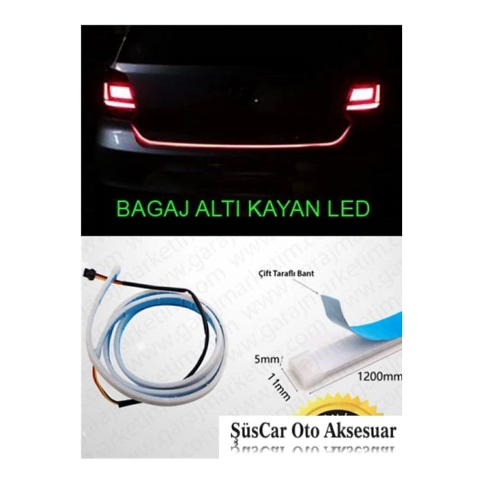 Itibar Bagaj Altı Kayar Kayan Led 7 Renkli Fonksiyonlu Su Geçirmez 120cm