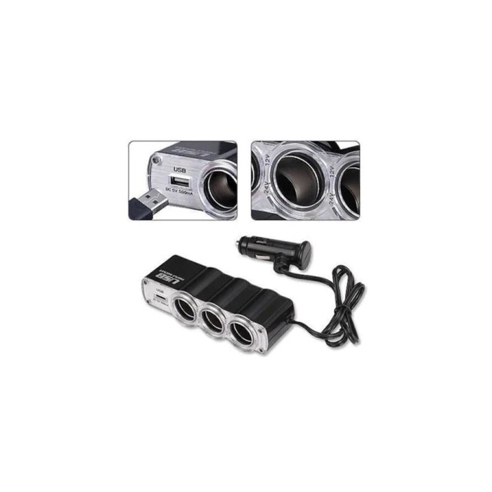 Araba Araç Oto Çakmak Çoklayıcı Çoğaltıcı Soketi Usb Çakmaklık