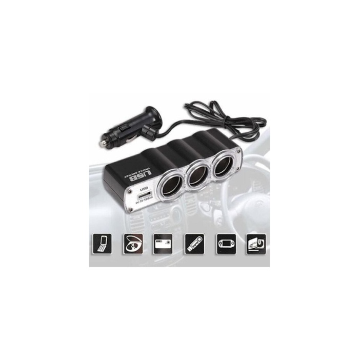 Araba Araç Oto Çakmak Çoklayıcı Çoğaltıcı Soketi Usb Çakmaklık