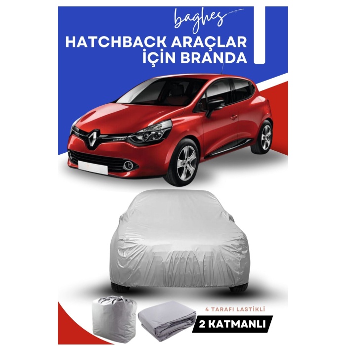 Hatchback Araçlara Uyumlu Premium Kalite Oto Araba Brandası - Örtüsü