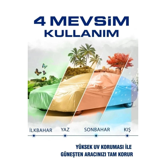 Sedan Araçlara Uyumlu Premium Kalite Oto Araba Brandası - Örtüsü