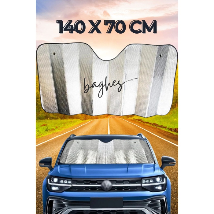 140 X 70 Cm Araba Ön Cam Güneşlik Cam Güneşliği Otomobil Güneşlikleri Araç Gölgelik Oto İçi Vantuzlu