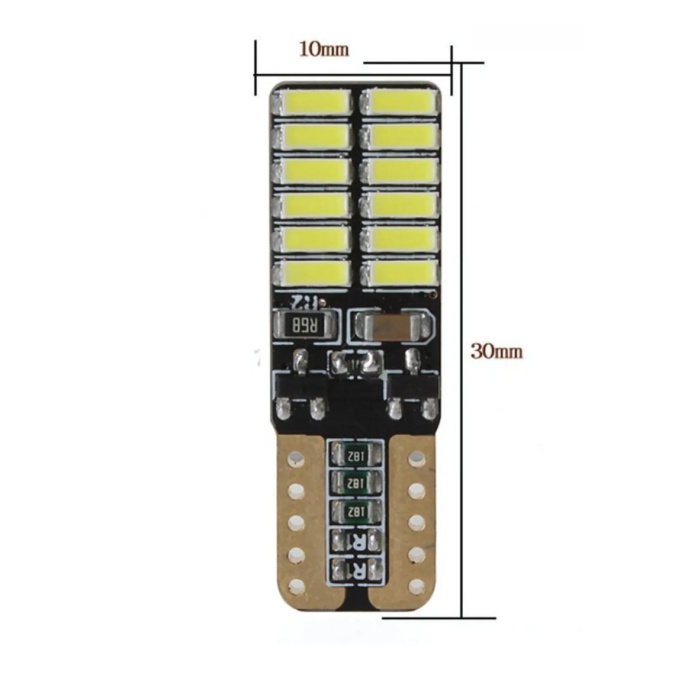 T10 Dipsiz W5w Canbus 24 Ledli  Uyumlu  Beyaz Park Plaka Ampulü (2 ADET)