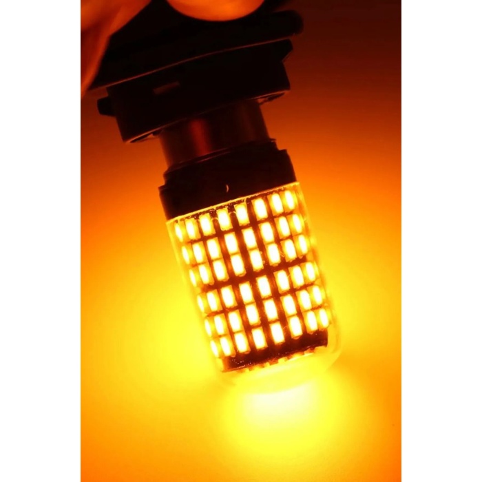 P21w SMD 1156 144 Ledli Geri Vites Park Ampül Tek Duy Turuncu 2 Adet