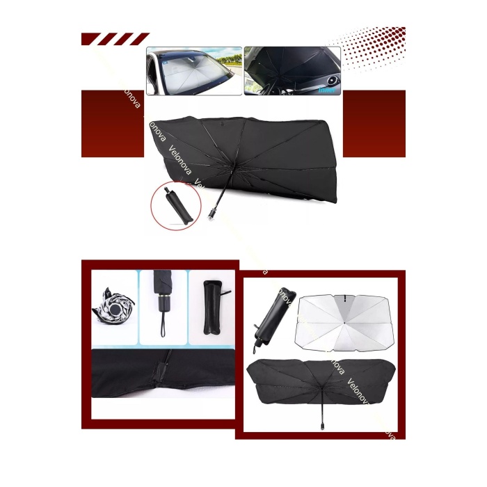 Tüm Araçlar İçin Araba Ön Cam Güneşlik Katlanabilir Güneşlik Şemsiye Ön Cam Gölgelik Esnek