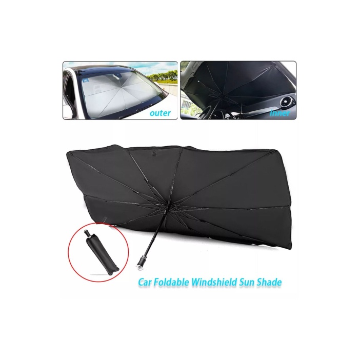 Tüm Araçlar İçin Araba Ön Cam Güneşlik Katlanabilir Güneşlik Şemsiye Ön Cam Gölgelik Esnek