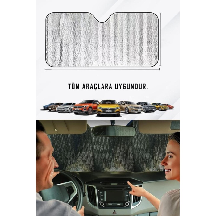 140 X 70 Cm Araba Ön Cam Güneşlik Cam Güneşliği Otomobil Güneşlikleri Araç Gölgelik Oto Içi Vantuzlu