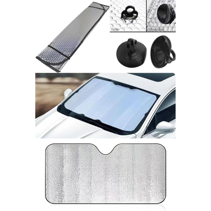 140 X 70 Cm Araba Ön Cam Güneşlik Cam Güneşliği Otomobil Güneşlikleri Araç Gölgelik Oto Içi Vantuzlu