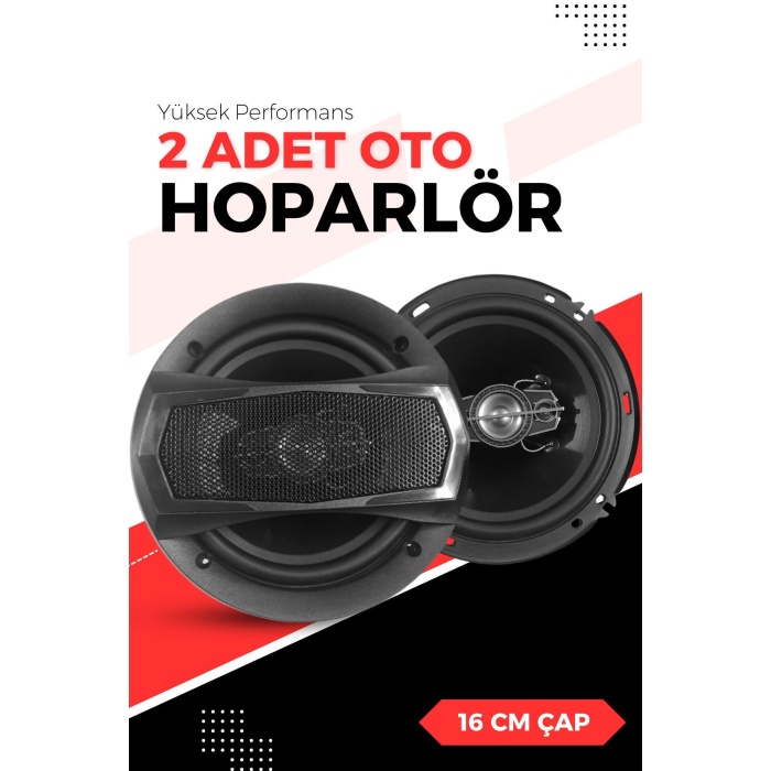 Kingstar 16 cm 180w Oto İki Yollu Hoparlörü, 2 Adet
