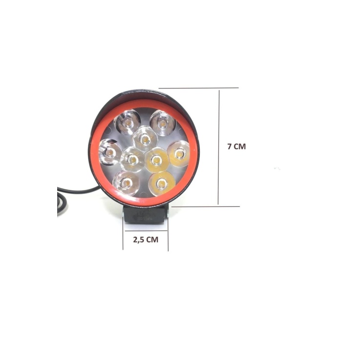 Motosiklet 9 Ledli Sis Far Çakar Modlu 2 Li Set 12v Led Far