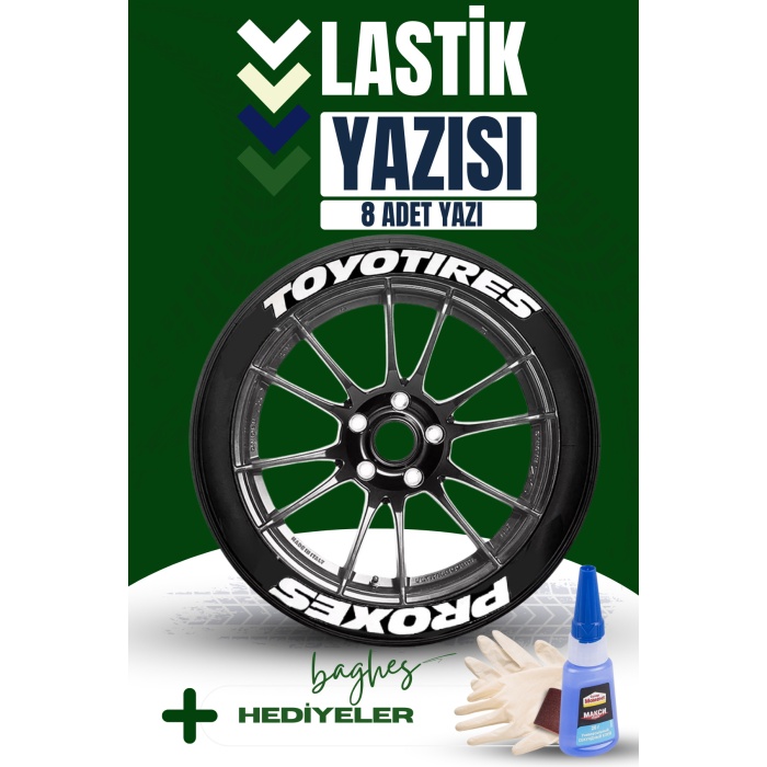 Toyo Tires Proxes Motosiklet Ve Otomobil Araç 3d Oto Lastik Yazısı Sticker Arma Seti – 8 Adet