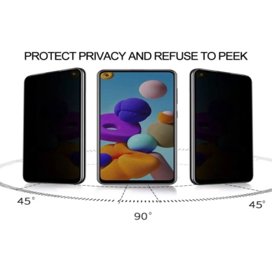 TOPTANBULURUM Samsung A21s Uyumlu Hayalet Ekran Gizli Tam Kaplayan Kırılmaz Cam Seramik Ekran Koruyucu Film