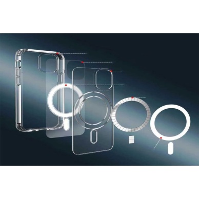 TOPTANBULURUM Iphone 14 Pro Kılıf Kamera Lens Korumalı Magsafe Destekli Şeffaf Darbe Emici Sert Kapak