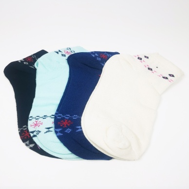 TOPTANBULURUM Kadın Bilek Çorap Yazlık Pamuklu Yumuşak Düz Renk 4 Çift