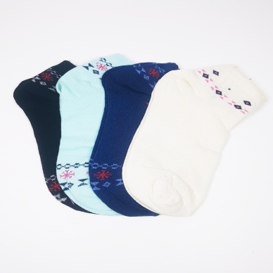 TOPTANBULURUM Kadın Bilek Çorap Yazlık Pamuklu Yumuşak Düz Renk 4 Çift