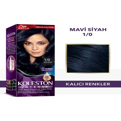 TOPTANBULURUM Koleston Intense Saç Boyası 1/0 Mavi Siyah - Salon Kalitesi