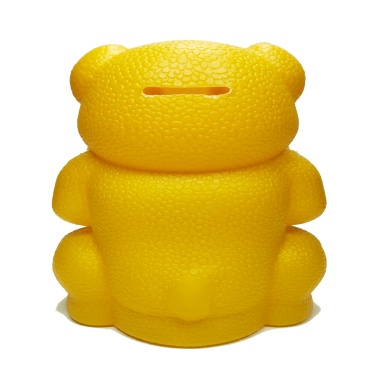 TOPTANBULURUM Sarı Köpek Figürlü Açılmaz Plastik Kumbara 20x13 cm