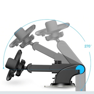 TOPTANBULURUM 360 Derece Hareketli Araç Telefon Tutucu - Torpidoya Yapışan Teleskobik Ayarlı Telefon Tutucu