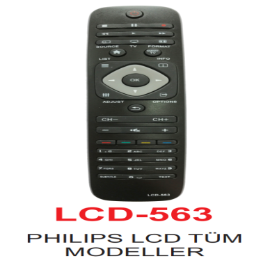 Philips LCD Tüm Modellere Uygun Kumanda LCD-563