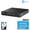 Avenir AV-TC04S 4 Kanal 5IN1 XMeye H.265 Full HD 1080P Hibrit DVR Kayıt Cihazı